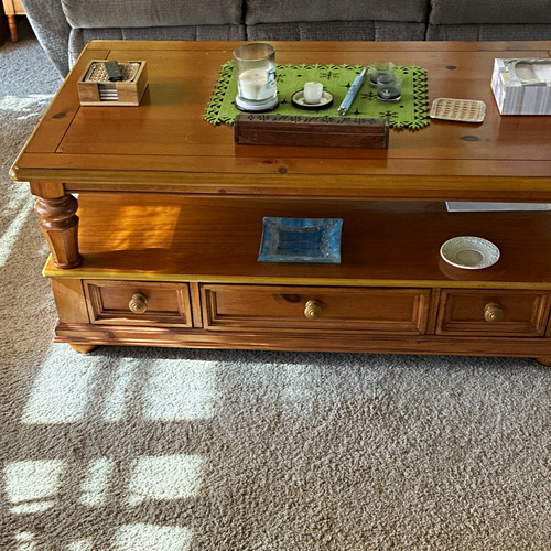 Rectangular brown wood - rectangular, coffee