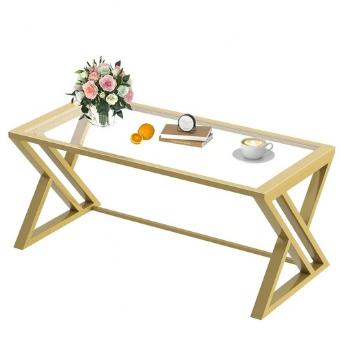 Gold rectangular tempered - gold,