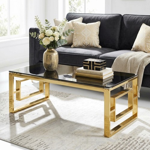 Rectangular gold coffee - rectangular,