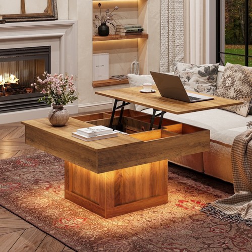 Lift top coffee table - lift, led