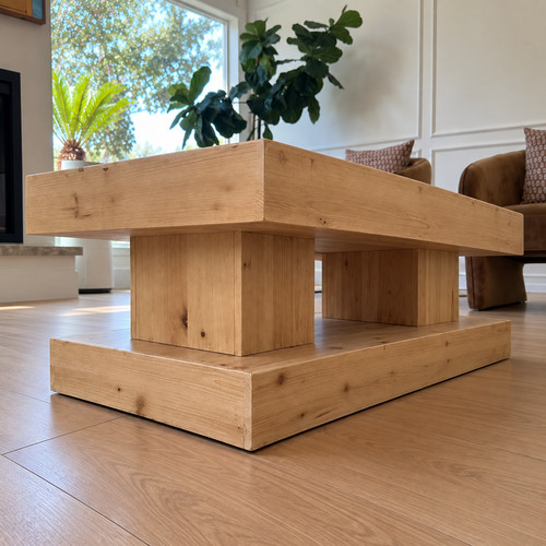 Solid wood coffee table - 47.24",