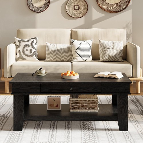 Rectangular coffee table with - rectangular,
