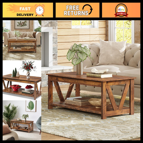 Rustic farmhouse coffee table - rustic,